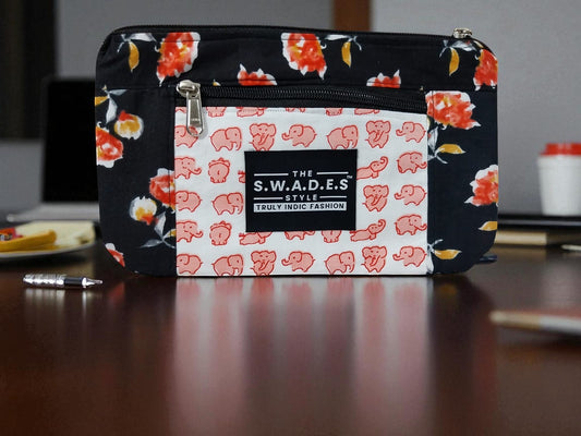 Elephant Paisley 1-Pocket Pouch