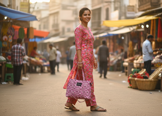 Pink Petal 3-Compartment Cabas