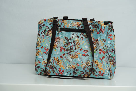 Malligai Thadam – 3-Compartment Cabas