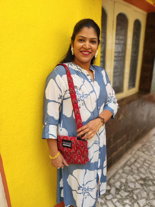 Rust Leaf Sling Bag
