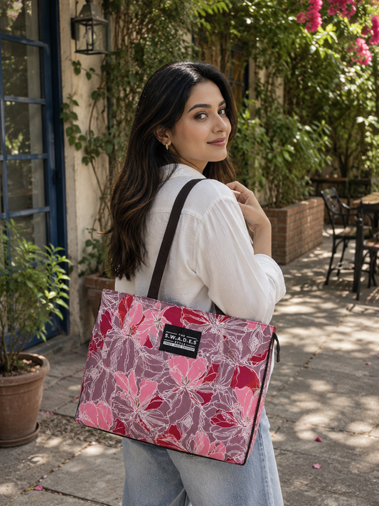 Crimson Petal – 3-Compartment Cabas