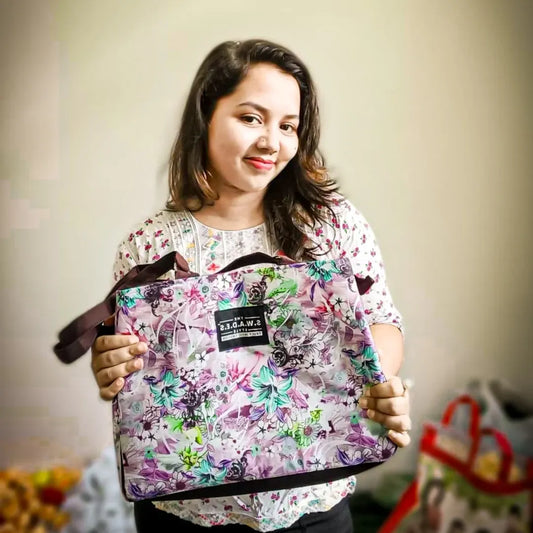 Lavender Bloom – 3-Compartment Cabas