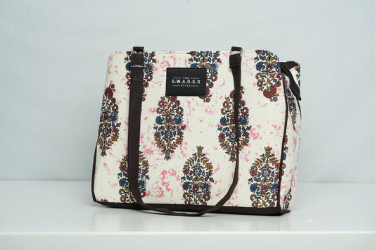 Floral Harmony – 3-Compartment Cabas