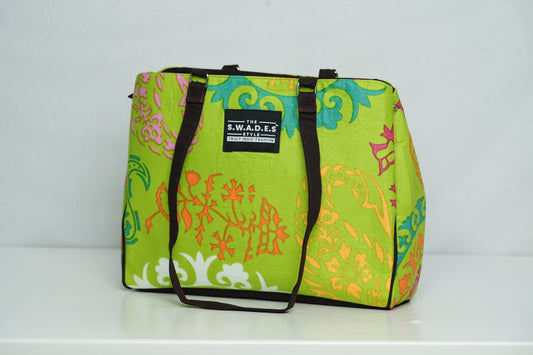 Neon Suzani Bloom 3-Compartment Cabas