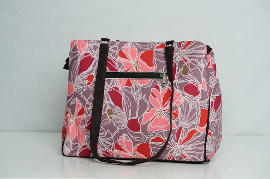 Crimson Petal – 3-Compartment Cabas