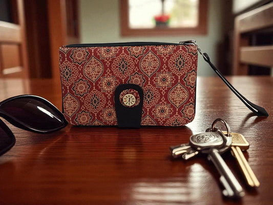 Brown Rangoli 4-Pocket Wallet