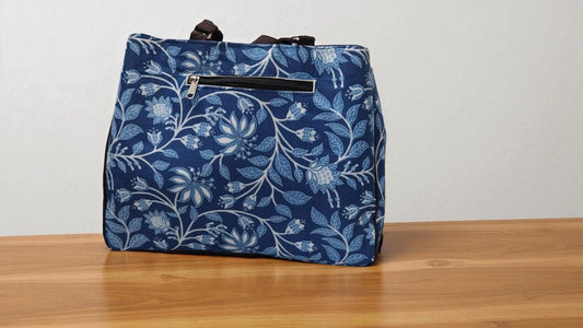 Classique Bleu - 3-Compartment Cabas