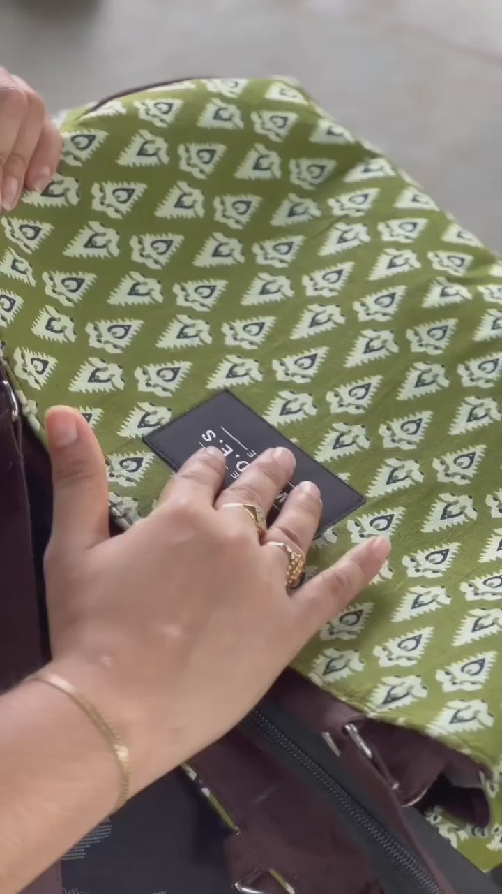 Baani Ikat 3-Compartment Cabas