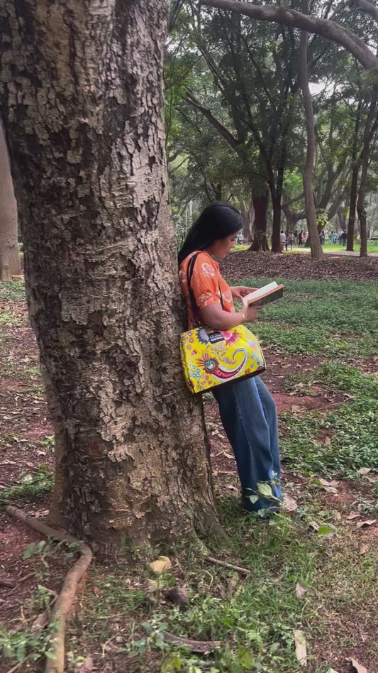 Sunburst Bloom 3-Compartment Cabas